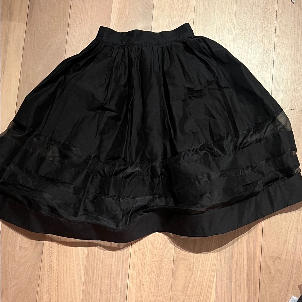 Alice + Olivia Elegant Black A-Line Skirt
